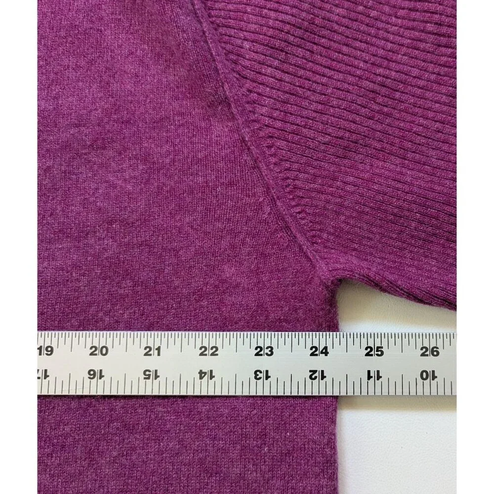 Sundance Cashmere Purple V-Neck Sweater - Picture 8 of 11